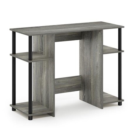 Furinno Furinno 15112GYWBK 15112 JAYA Compact Computer Study Desk; French Oak Grey & Black 15112GYWBK